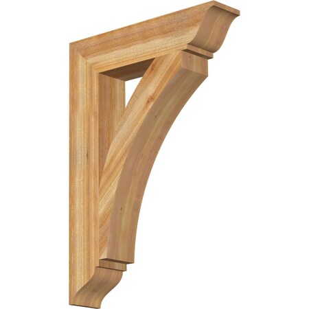 Ekena Millwork Thorton Traditional Rough Sawn Bracket, Western Red Cedar, 6"W x 28"D x 40"H BKT06X28X40THR01RWR